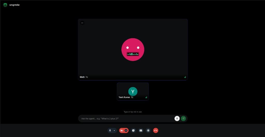 Live AI agent call
